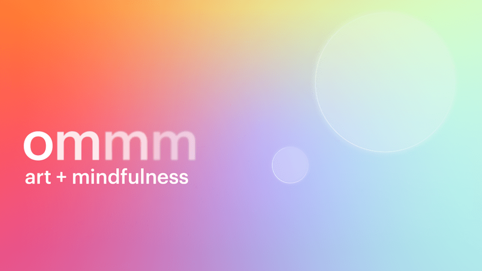Gradient background for Getty meditation podcast Our Museum Mindfulness Meditation