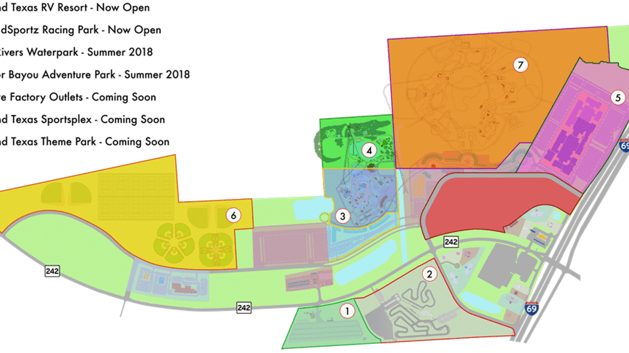 Grand Texas Sports and Entertainment District map.