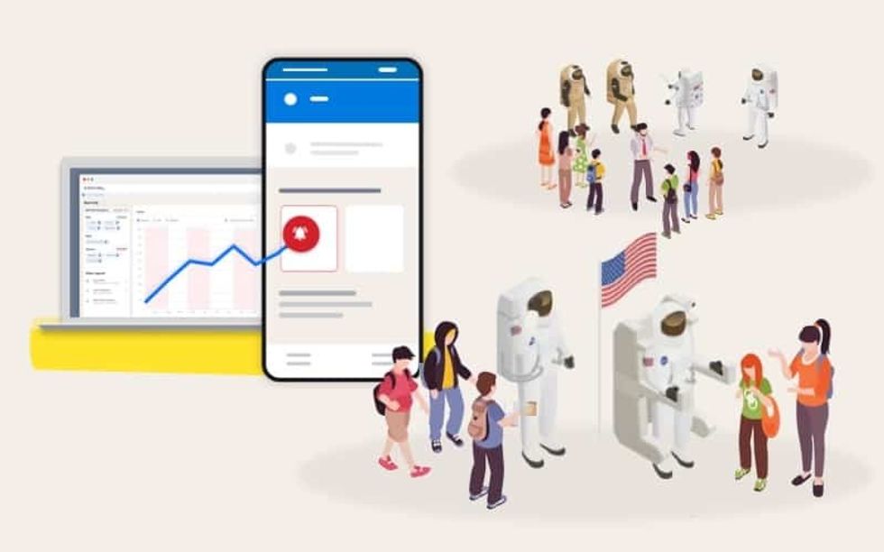 graphic showing occupancy data for science centre