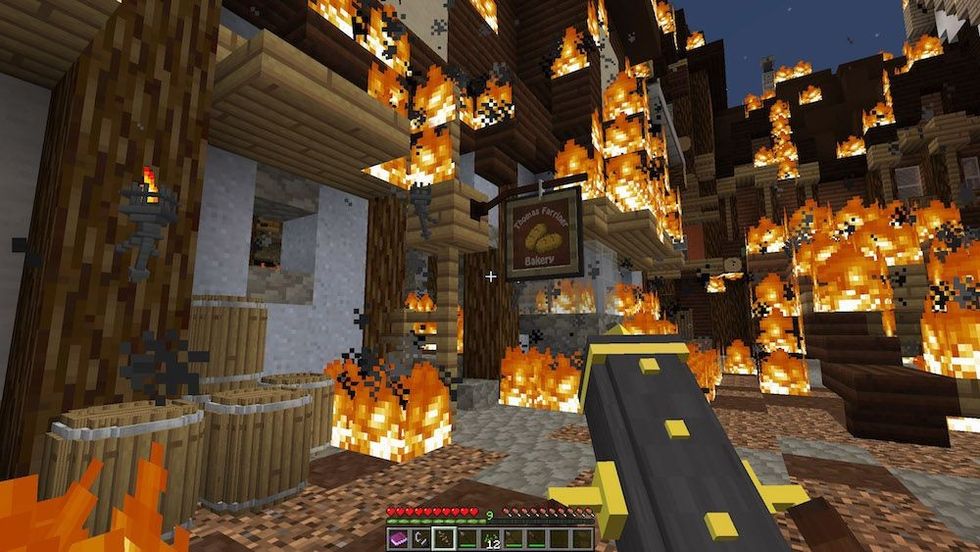 Great Fire 1666 putting out fire minecraft Blooloop