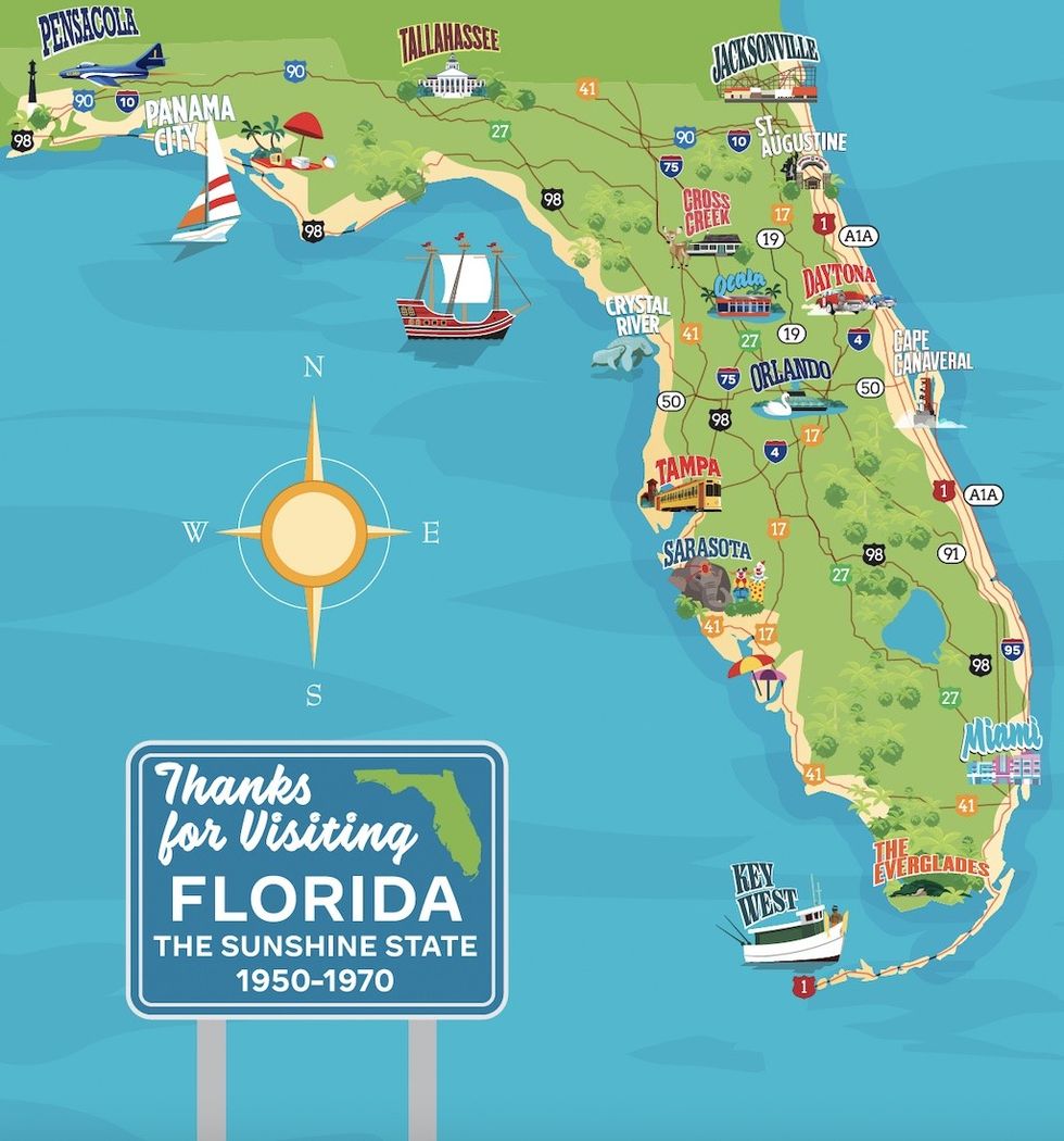 Great Florida Road Trip map
