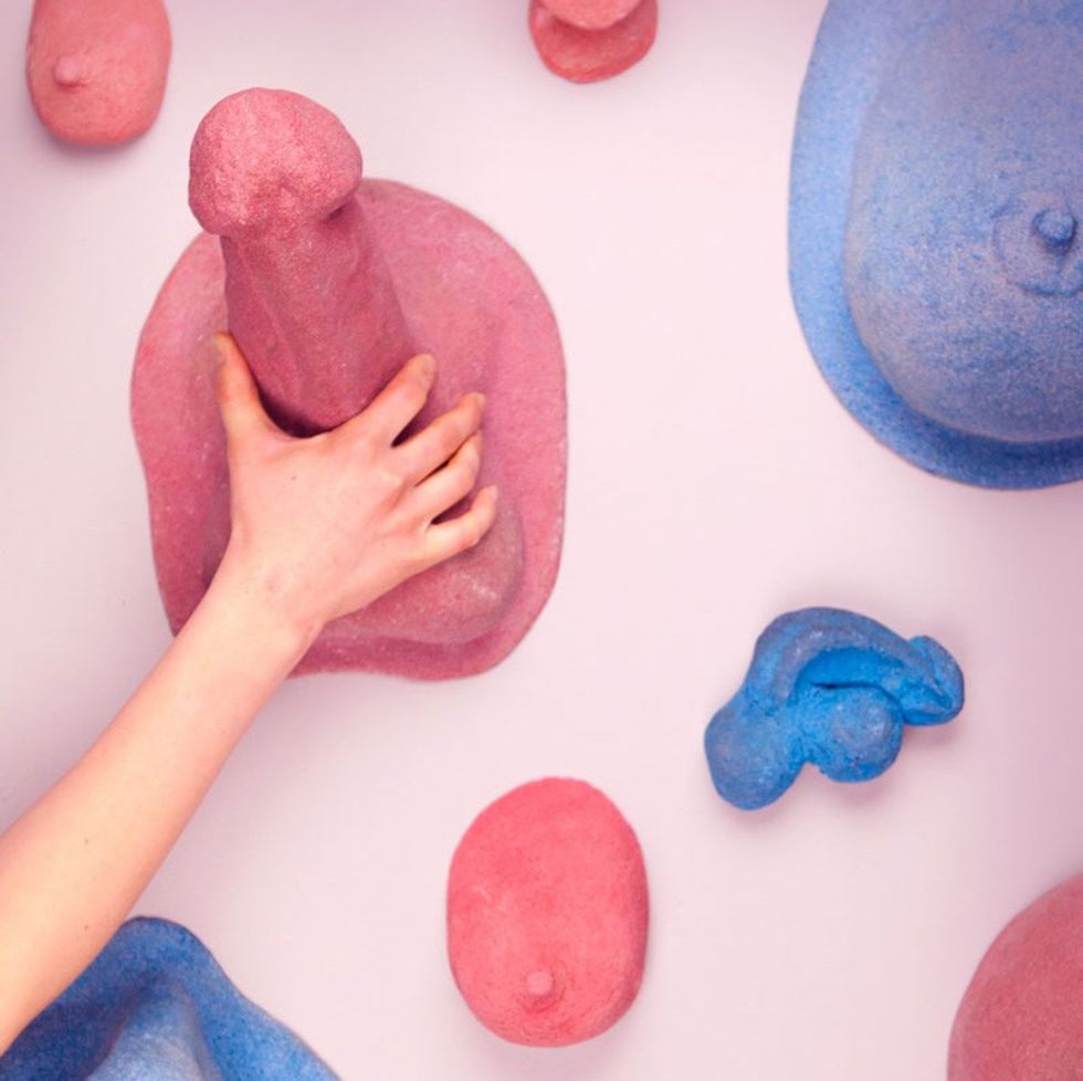 grope mountain climbing wall phallus Valentine's Day 2017
