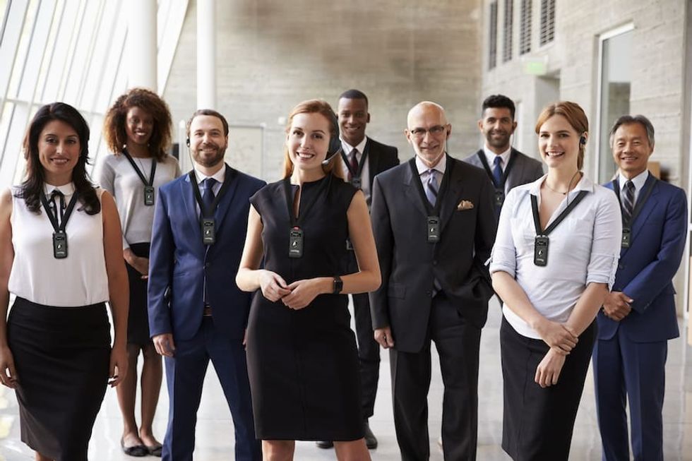 Group using ListenTALK by Listen Technologies