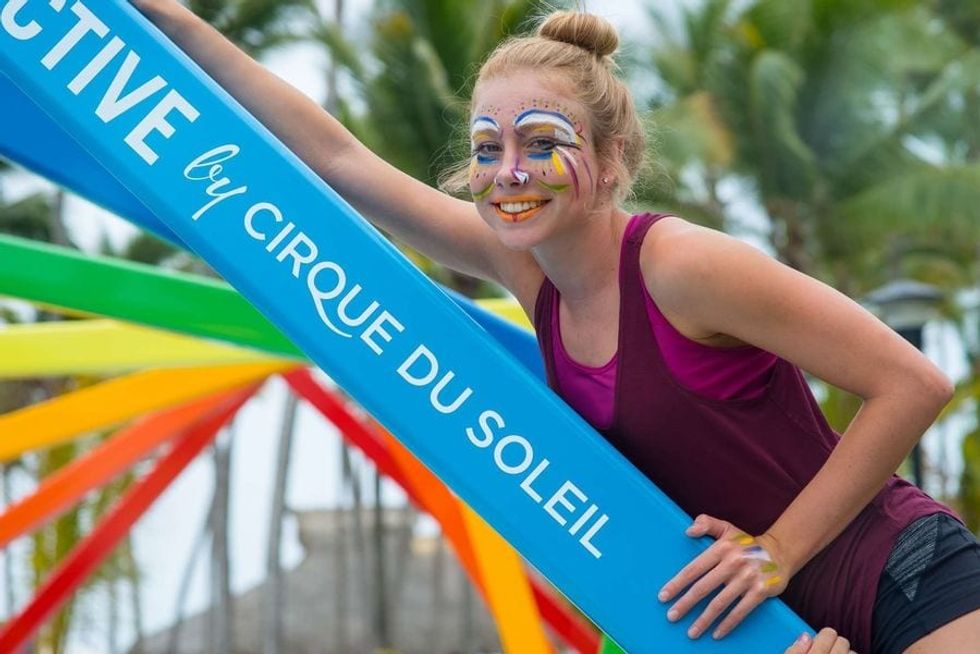 Guest at Cirque du Soleil's CREACTIVE, at Club Med Punta Cana