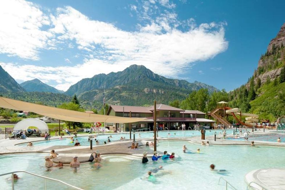 guests enjoy ouray hot springs pool colorado engineered by cloward h2o