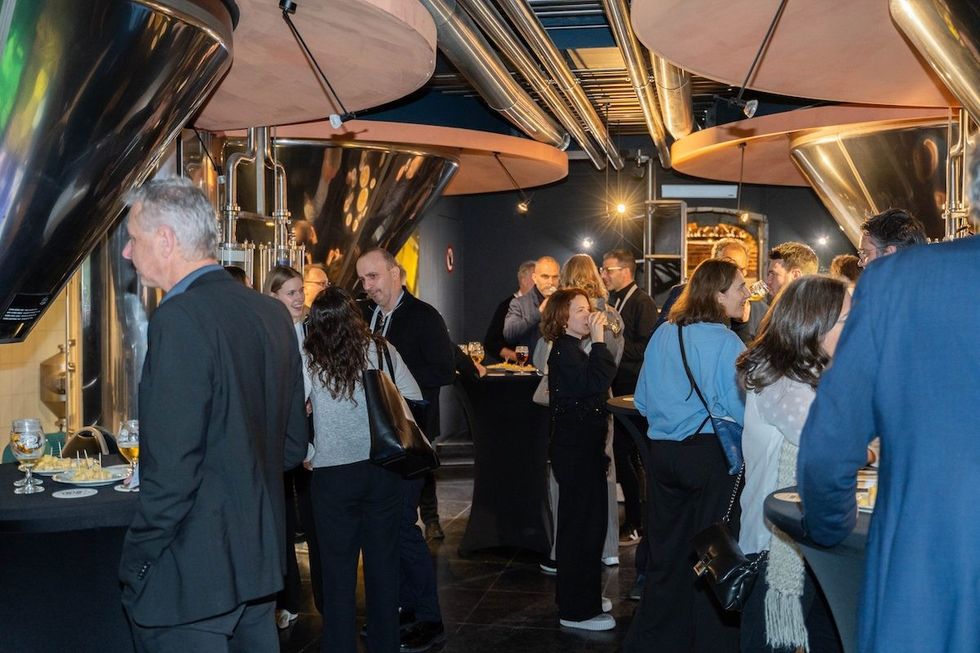 Guests enjoying the Belgian Beer World roof top bar at the Brand Experience Center Conference 2025.