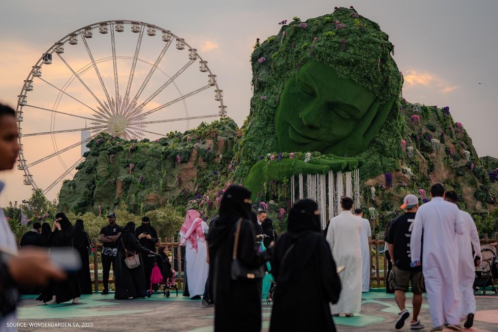 Guests exploring Wonder Garden SELA by Scruffy Dog