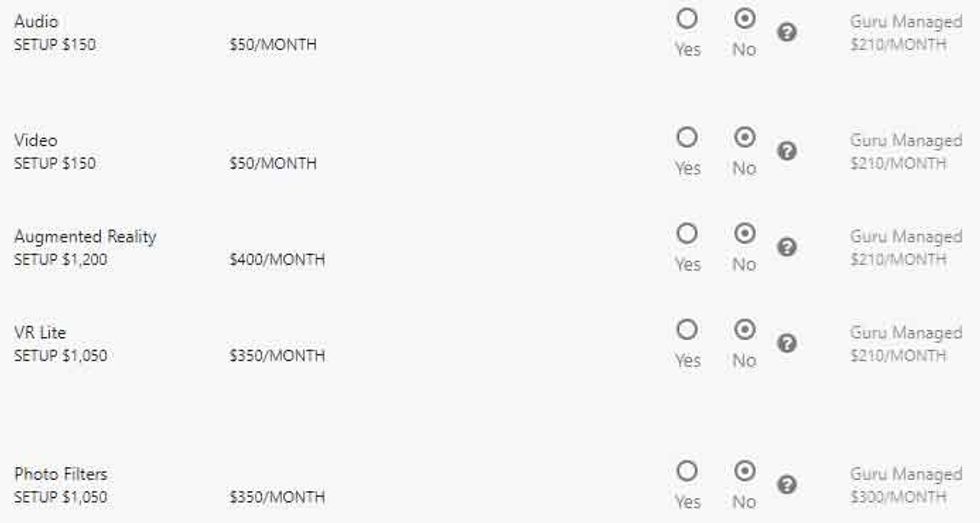 Guru app cost comparator content