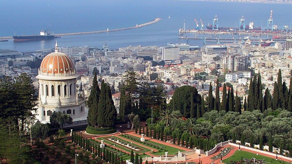 Haifa. Israel, Haifa Port. light show