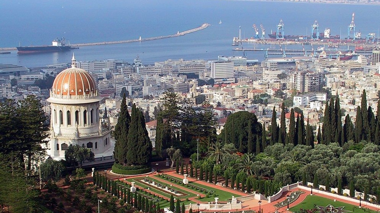 Haifa. Israel, Haifa Port. light show