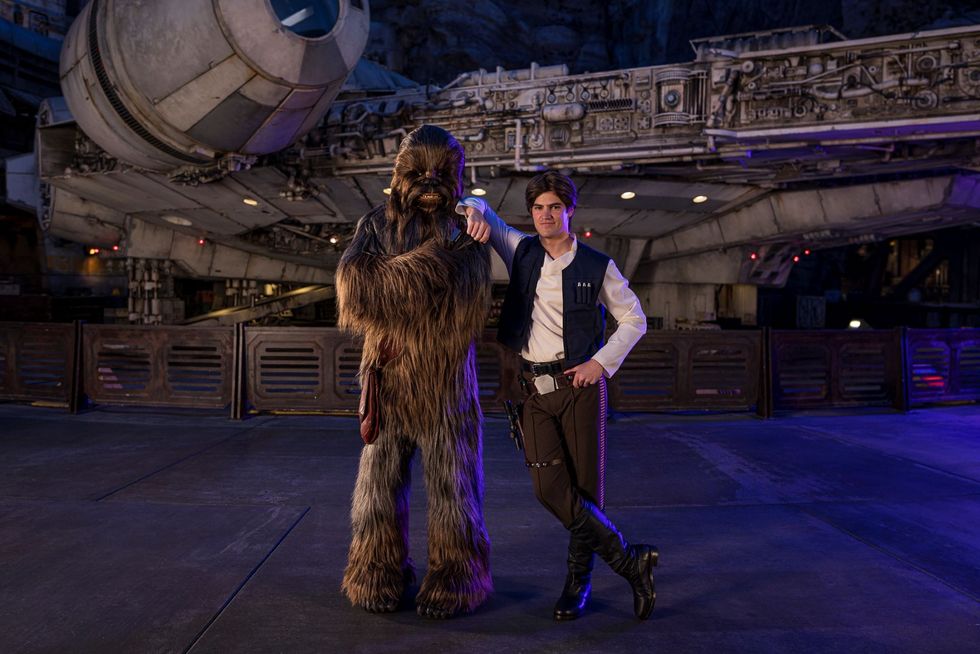 han solo at star wars galaxy's edge