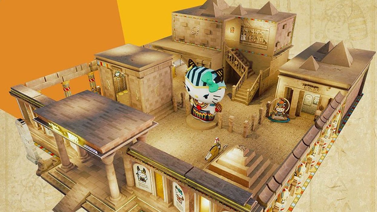 hello kitty egyptian pop-up store