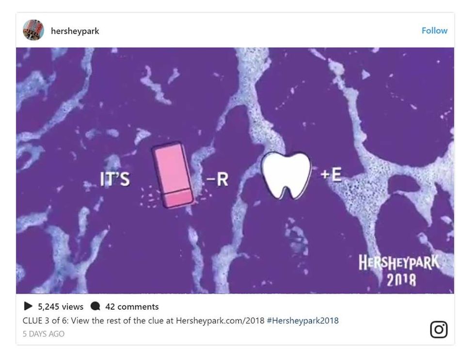 hersheypark teases 2018 attractions social media