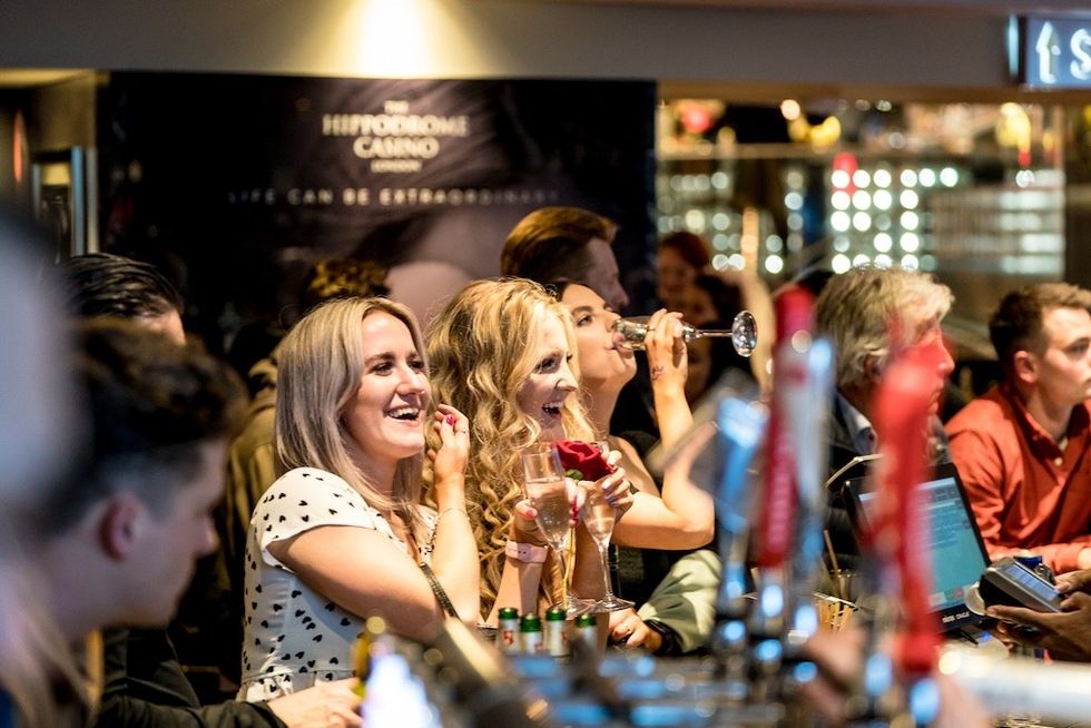 Hippodrome Casino guests at the bar