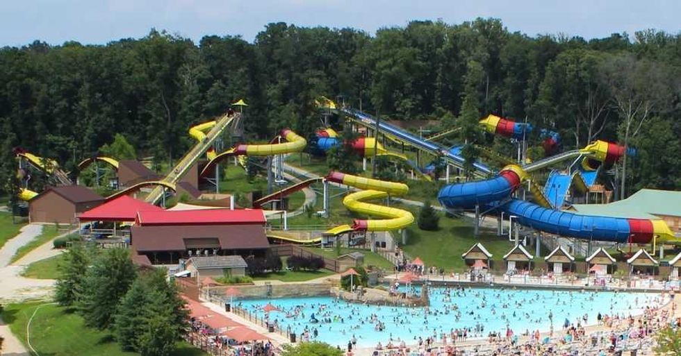 Holiday World Water Coasters how the rides are built into the hillside natural noise abatement