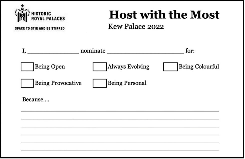 Host with the most Kew Palace managing the visitor experience