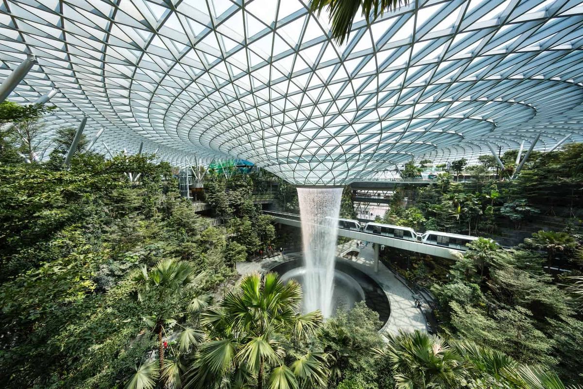 HSCB Rain Vortex and Shiseido Forest Valley Jewel Changi Airport