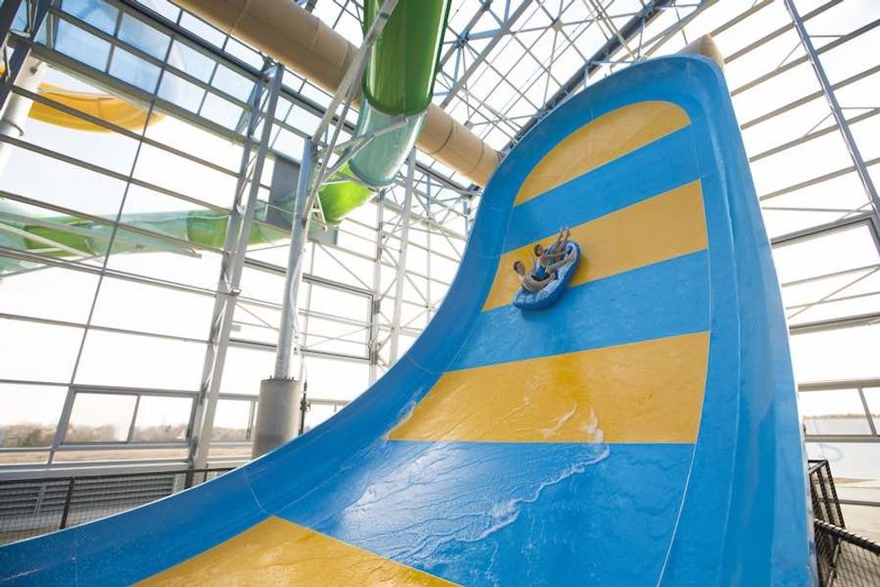 huge waterslide whitewater at Epic Waters indoor waterpark texas a