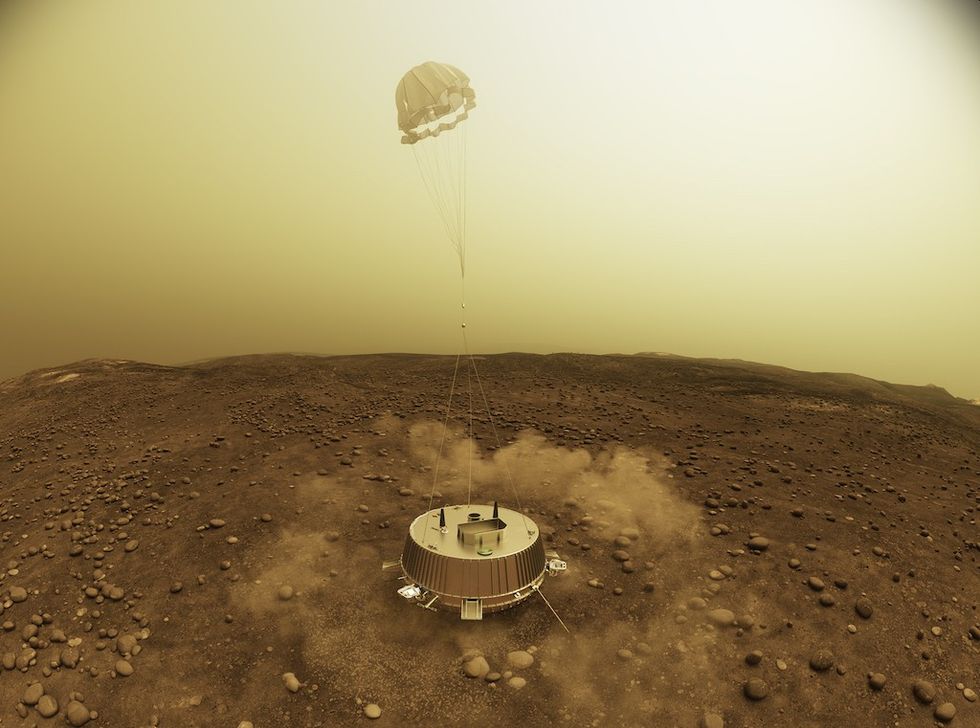 Huygens landing on Saturn’s moon Titan