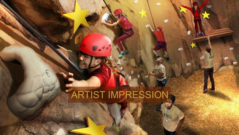 I'm a Celeb Jungle Challenge kids climbing