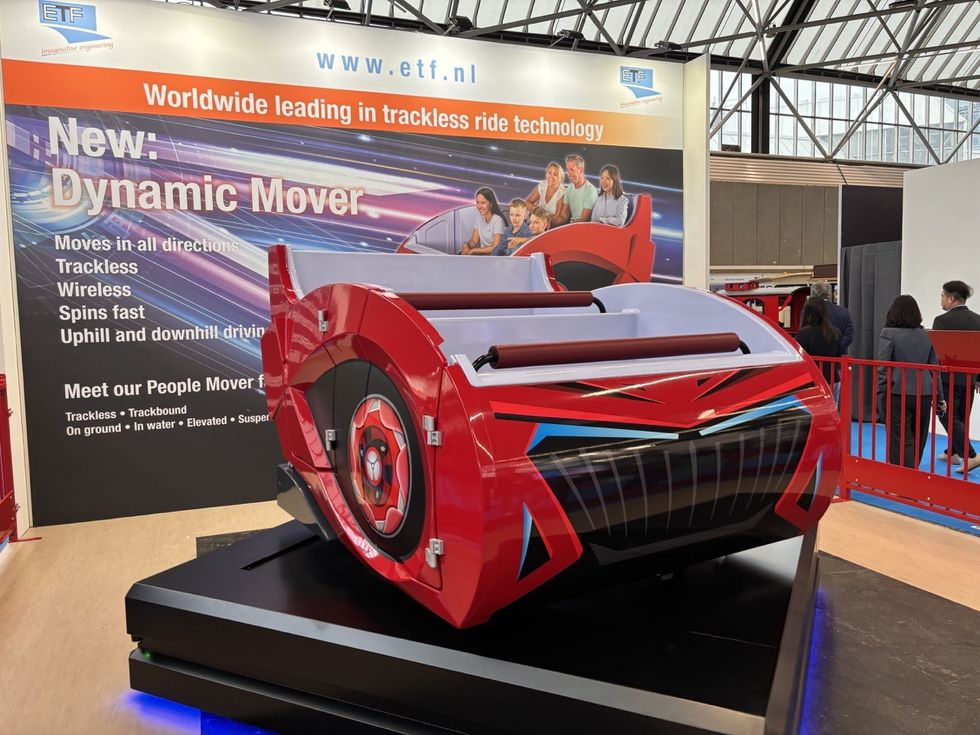 IAAPA Europe 2024 ETF trackless ride vehicle