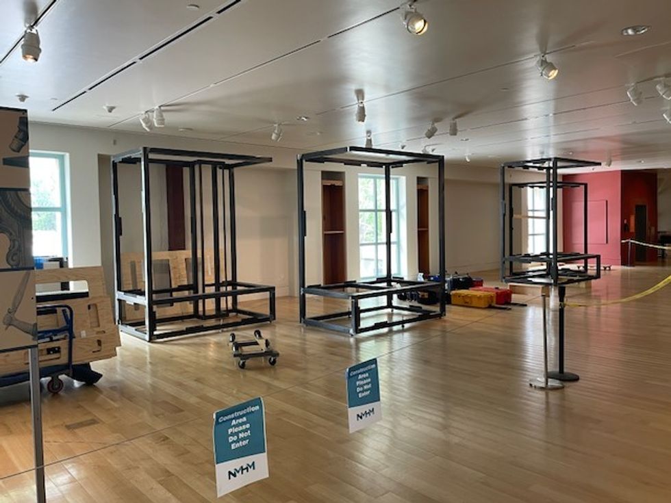 Ideum cabinet installation used with permission from the New Mexico History Museum Department of Cultural Affairs