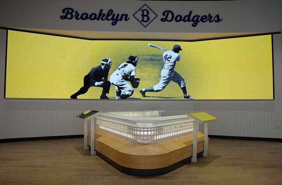 Ideum's Reader Rail, as a stand-alone display, made its debut at the Jackie Robinson Museum opening in 2022.