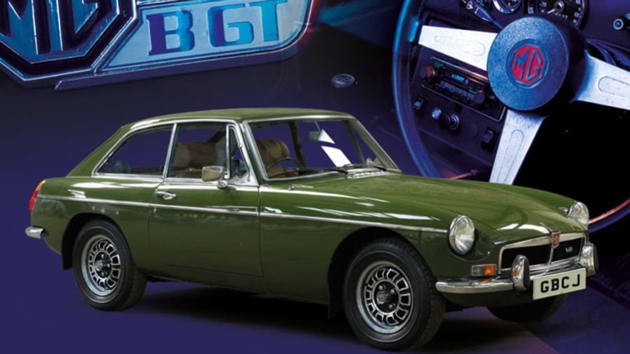 Image of classic MG Automobile in British Racing Green from Great British Car Journey