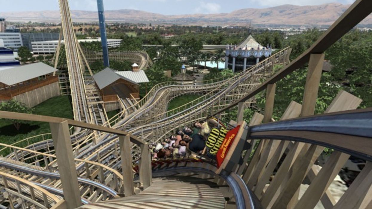 California's Great America Theme Park Announces Gold Striker Roller Coaster: the Tallest and Fastest Wooden Roller Coaster in Northern California