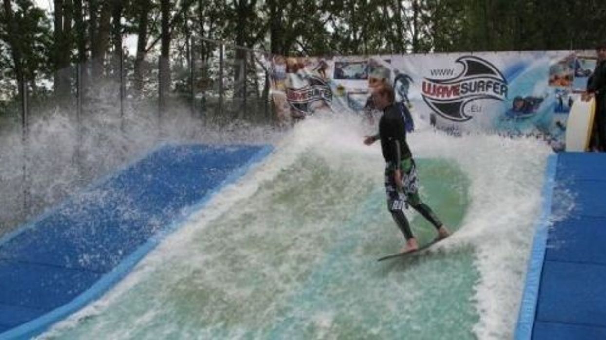 Wavesurfer Install New Semi-mobile Surf Simulator at Cergy-Pontoise, Paris, France