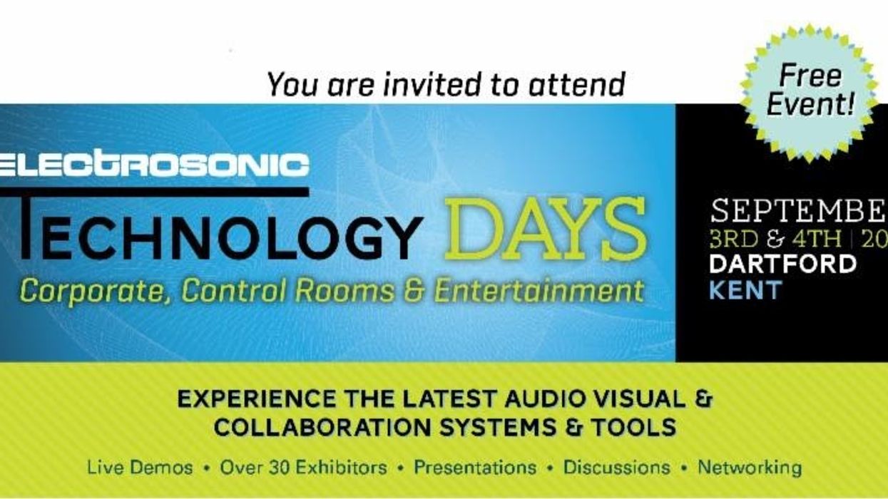 Electrosonic ‘New Technology’ Days 3rd & 4th September