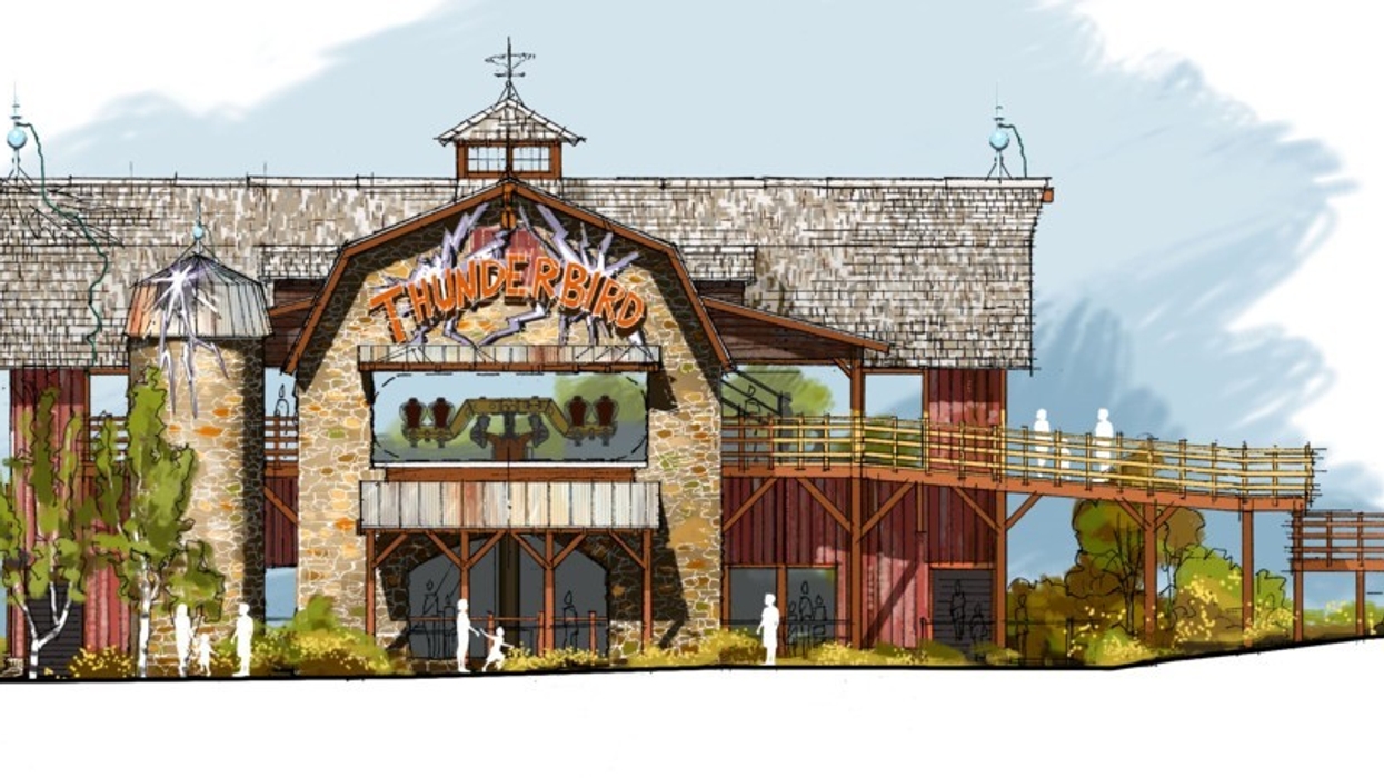 PGAV Destinations Provide Theming Design for Thunderbird Coaster at Holiday World