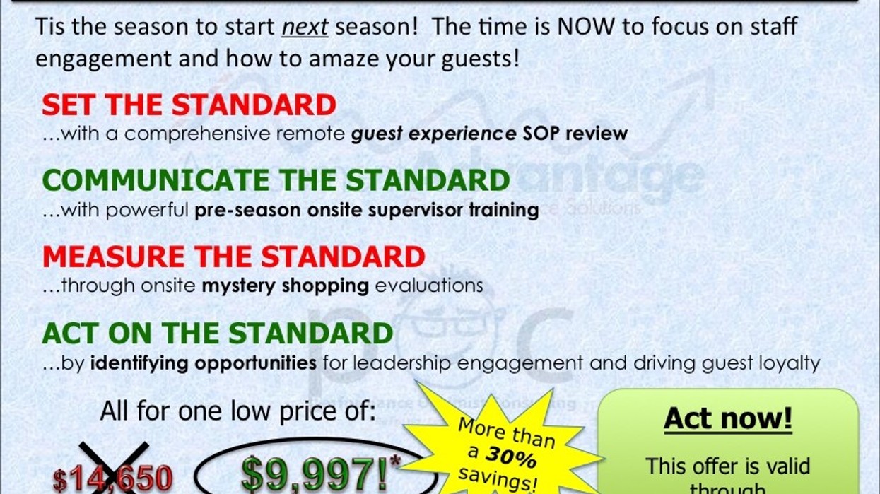 Amusement Advantage Prepares Parks for 2016 by Engaging Leaders to Drive Loyalty