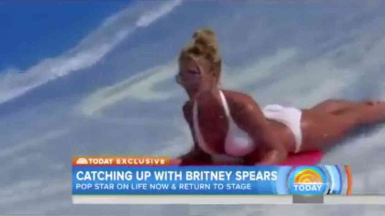 Britney Spears Tests Her Skills on ADG's Flowrider at Planet Hollywood Resort