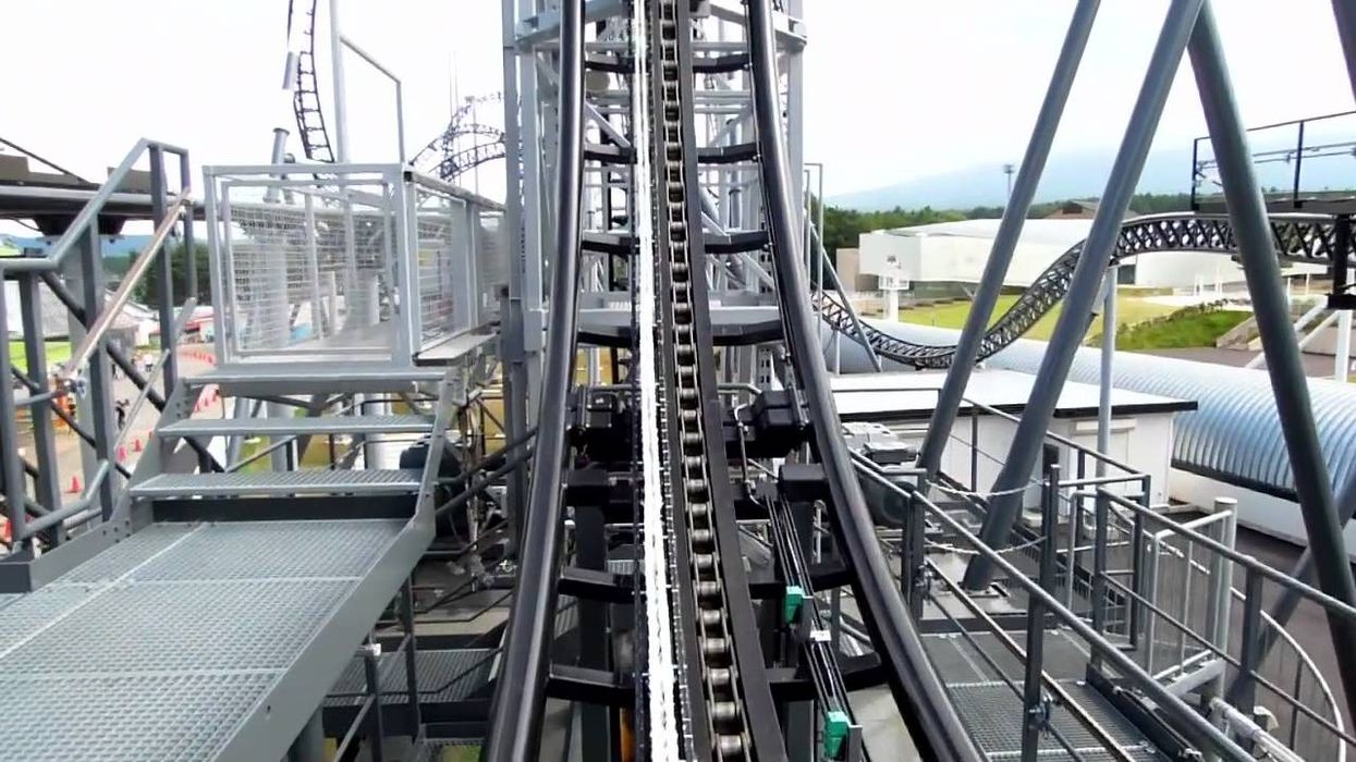 World's steepest roller coaster opens in Japan