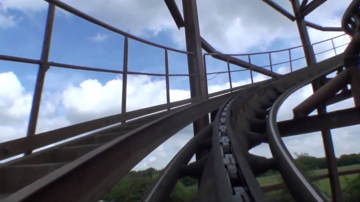 Knightmare Roller Coaster POV - Camelot Theme Park - UK