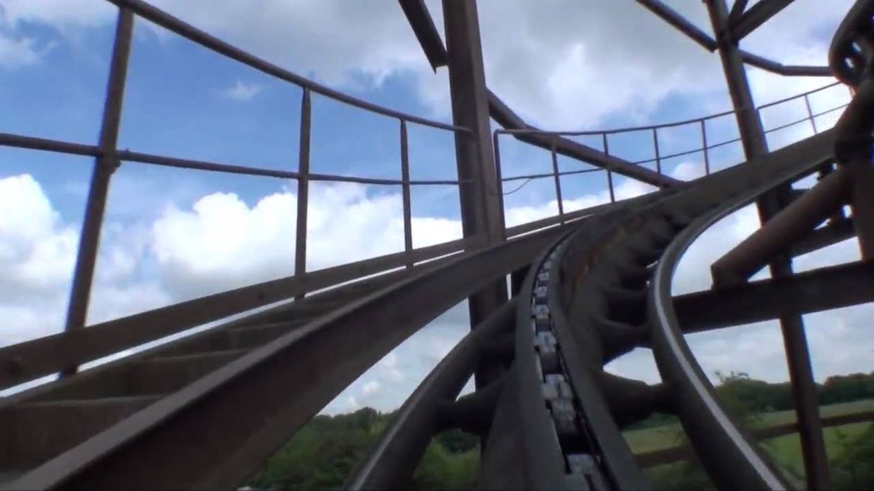 Knightmare Roller Coaster POV - Camelot Theme Park - UK