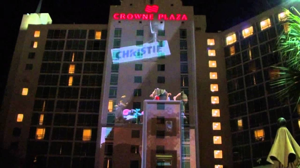 Video mapping at the Electrosonic party, produced by Mousetrappe