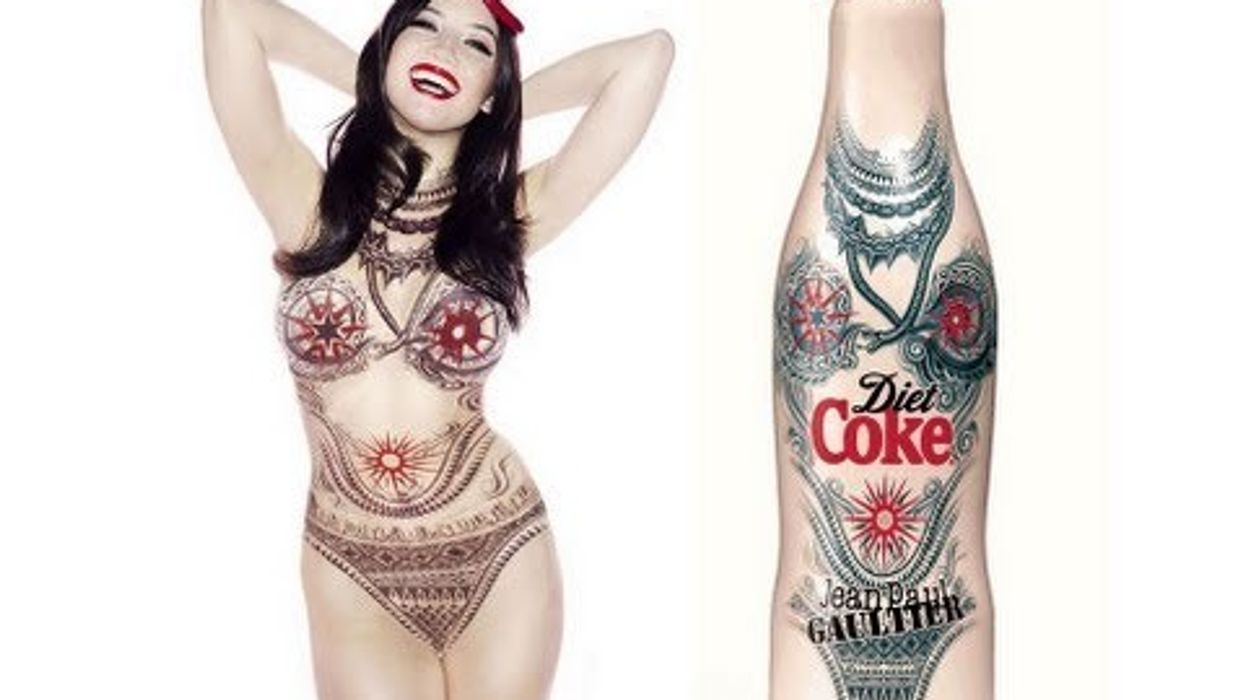 LCI - 3D Video Projection Mapping - Diet Coke - Daisy Lowe - Jean Paul Gaultier