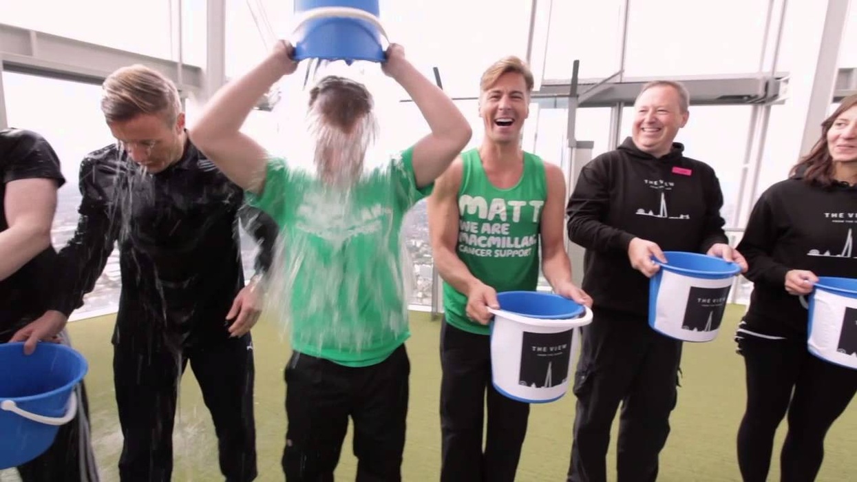 Macmillan Ice Bucket Challenge at The View from The Shard