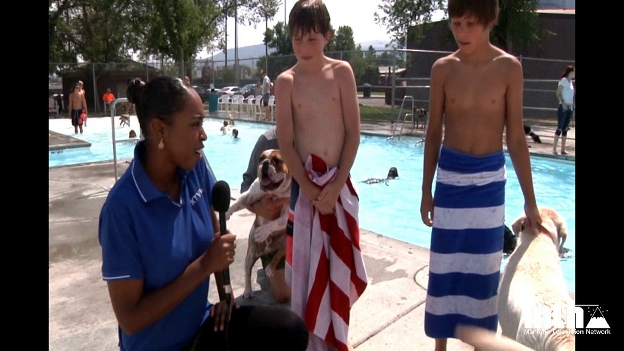Montana waterpark let’s the dogs in for the last day of the season