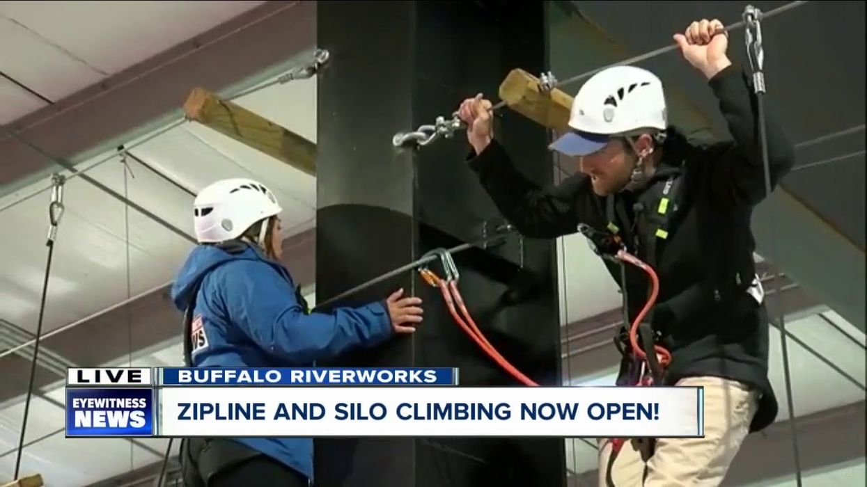 Buffalo Riverworks is offering fun for the whole family. Someone can grab a bite to eat, have a drink, maybe get the adrenaline pumping with a new ropes course, a zipline or a climb on the grain silo rock wall!