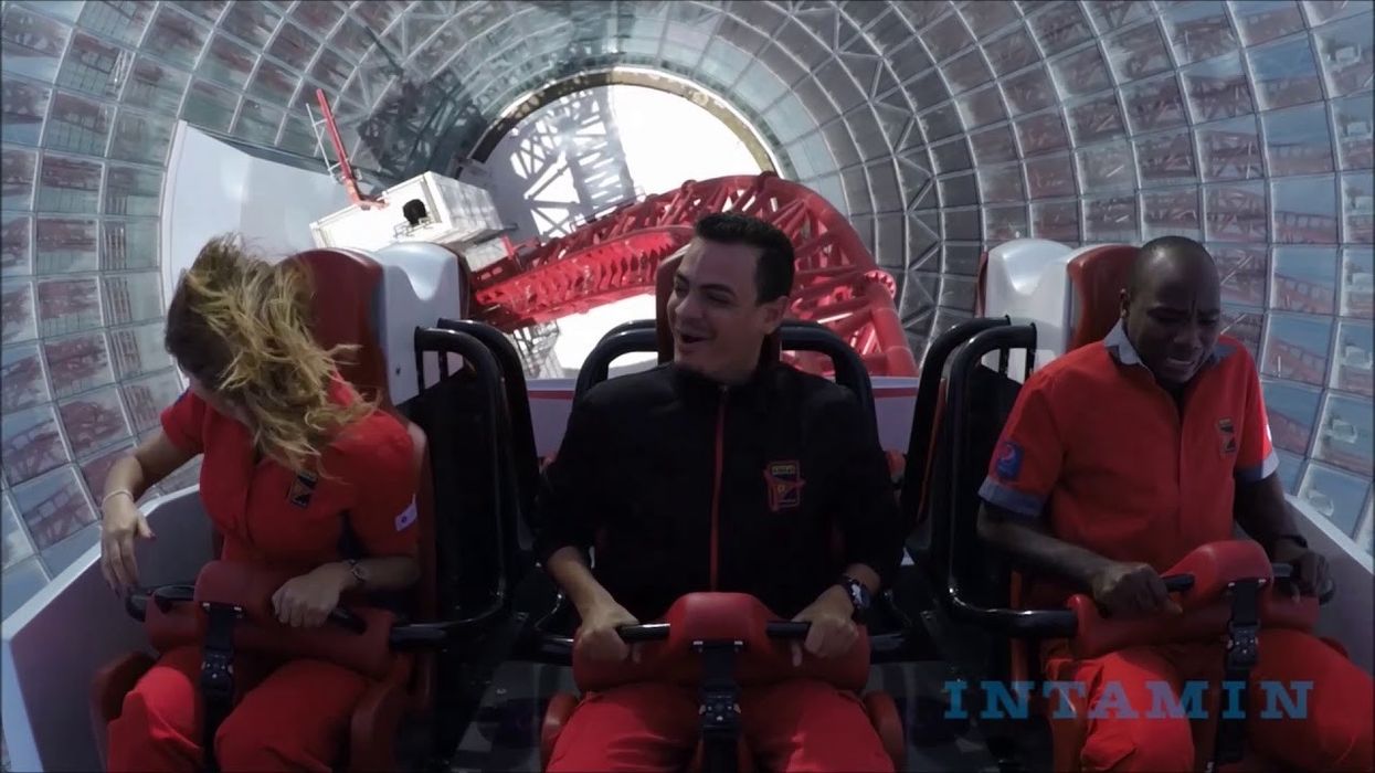 Intamin - Reverse Free Fall Coaster - Turbo Track @ Ferrari World Abu Dhabi