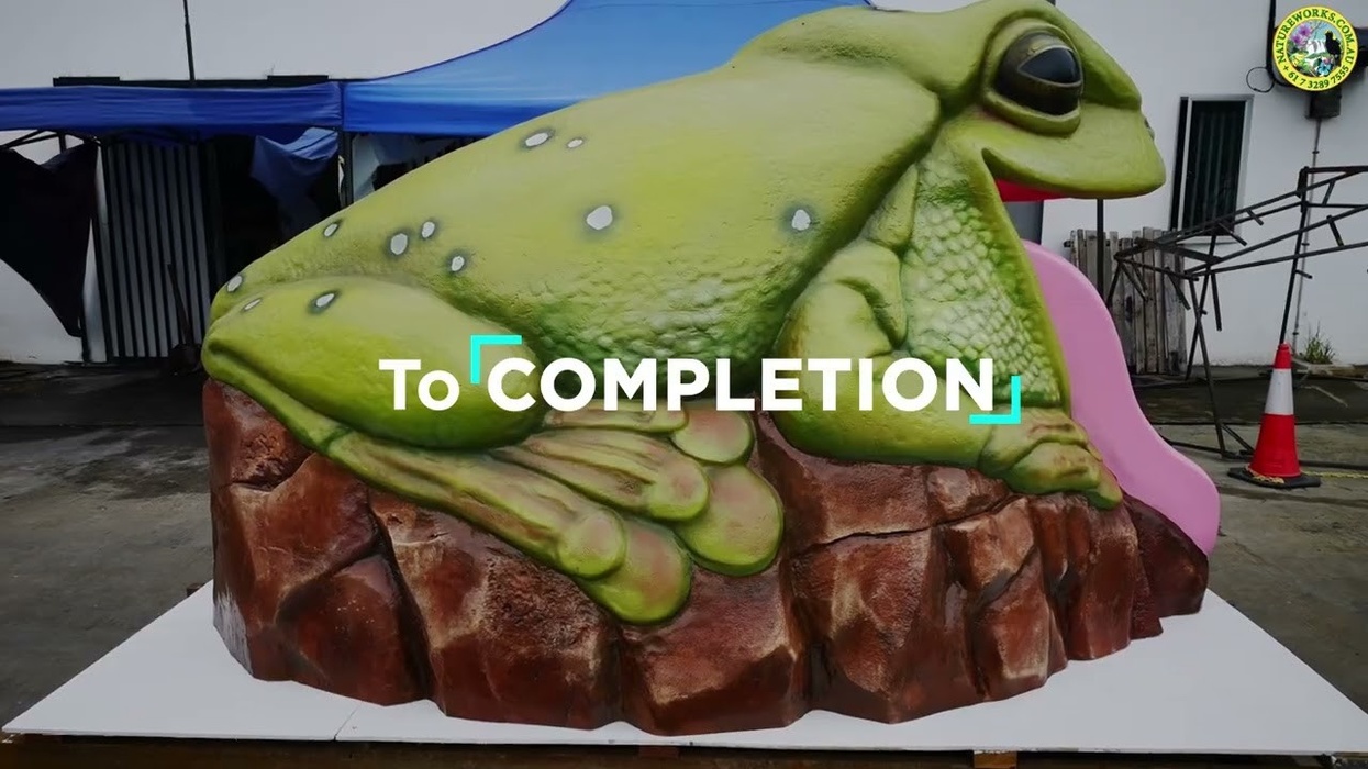 How do you build a giant frog?