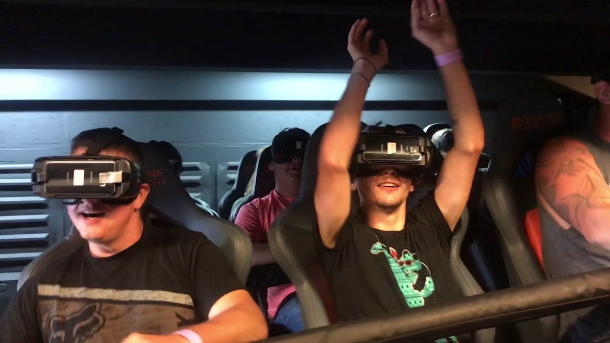 Unique experience of RIOT 360 VR in Cave of the Winds, Colorado.