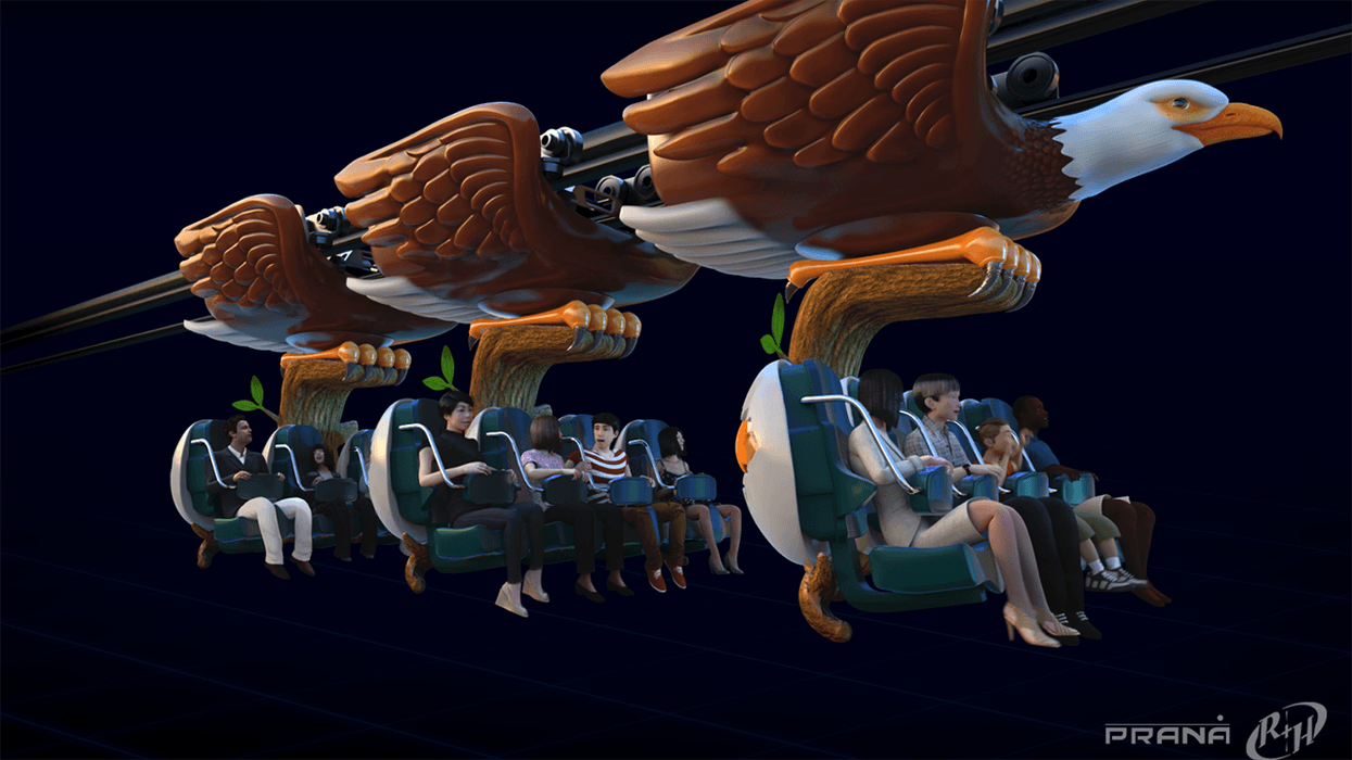 CAVU Designwerks Unveil the “Power Glider™” Suspended Powered Dark Ride Coaster