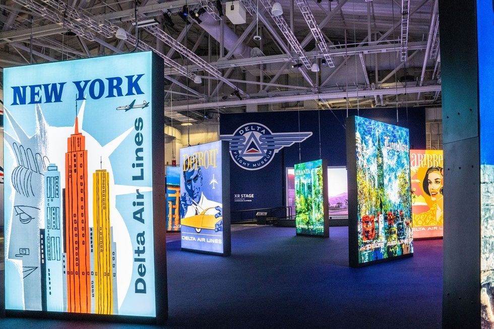 Imagine Delta Destinations courtesy of Rank Studios for Delta Flight Museum