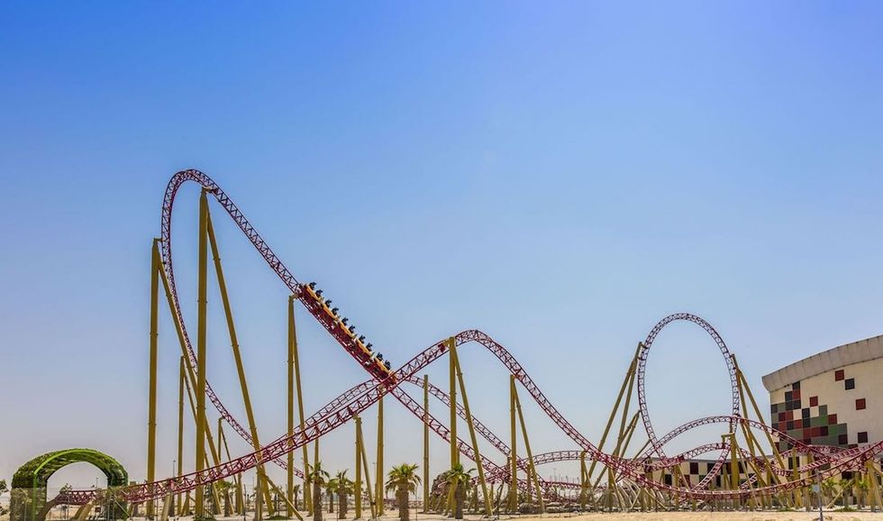 IMG WORLDS of adventure in uae UAE - VELOCIRAPTOR rollercoaster