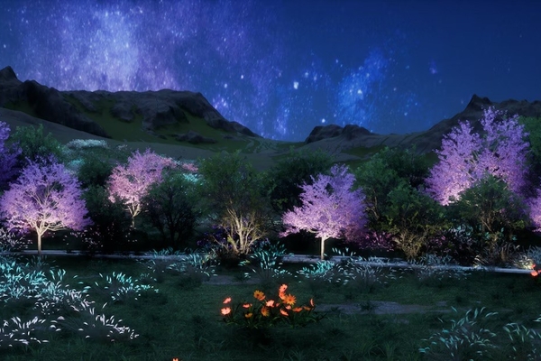 Immersive nighttime scence at MGM Fantasy Box