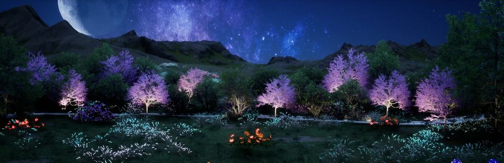 Immersive nighttime scence at MGM Fantasy Box